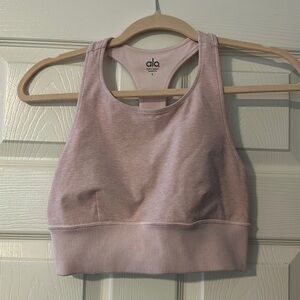 Alo Yoga Alosoft Serenity Sports Bra Racerback Light Pink